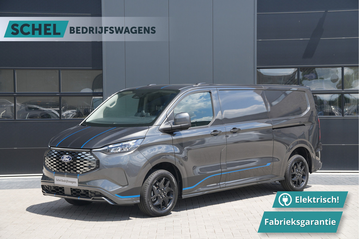 Ford E-Transit Custom 340 L2H1 Sport 71 kWh 218pk - 2x Schuif - Stoel/Stuurverwarming - Cruise - Keyless - Rijklaar