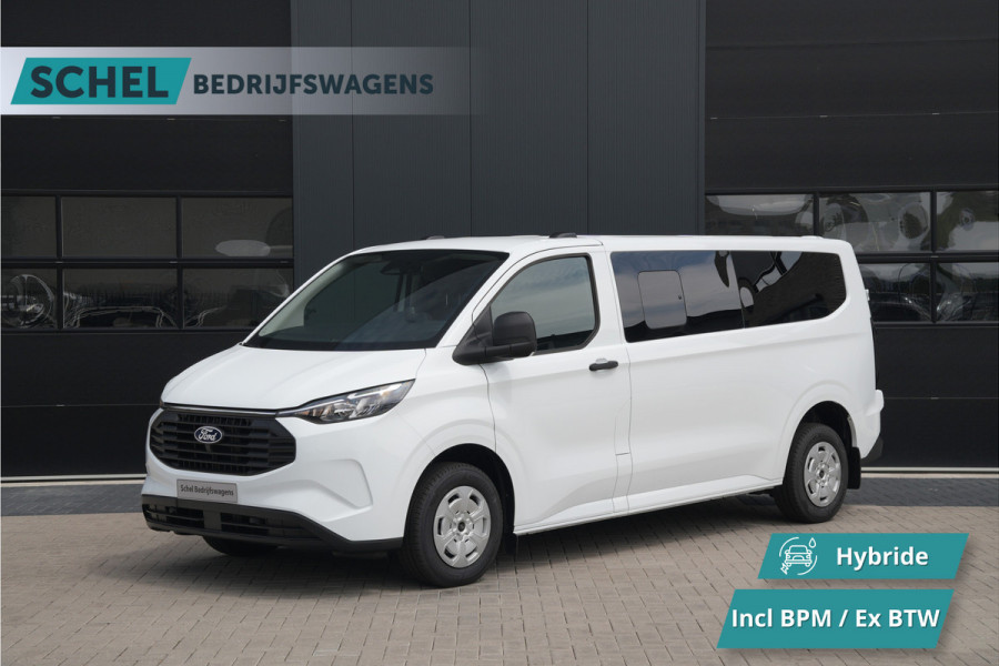 Ford Transit Custom 340 2.5 PHEV L2H1 Kombi Trend 9 zits - Carplay - Camera - Navigatie - Airco achterin - Cuise - Rijklaar
