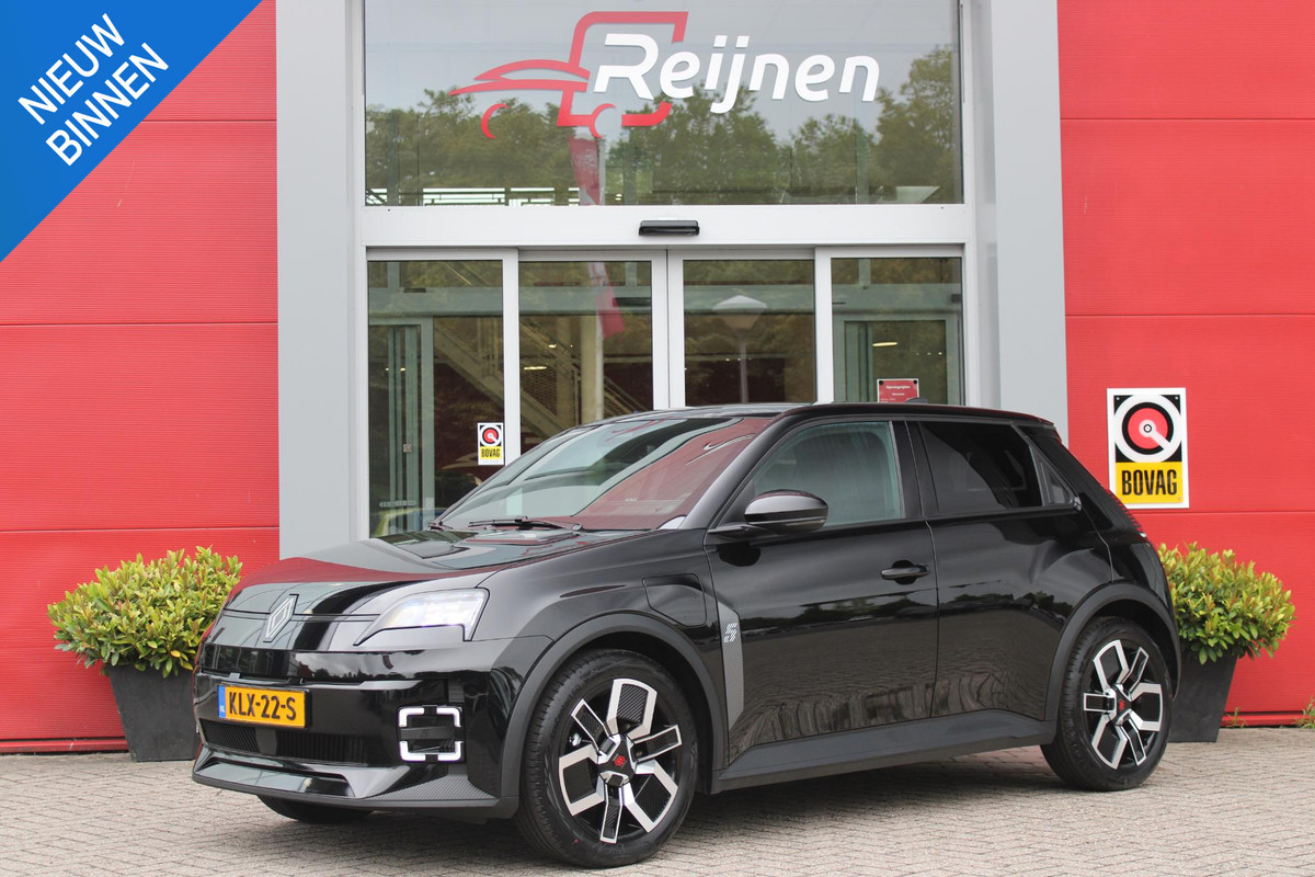 Renault 5 COMFORT RANGE TECHNO 150PK 52 kWh | PACK WINTER TECHNO: ELEKTRISCH VERWARMBARE VOORSTOELEN/ELEKTRISCH VERWARMBAAR STUURWIEL/BESTUUDERSSTOEL MET ELEKTRSCH VERSTELBARE LENDESTEUN/IN HOOGTE VERSTELBARE PASSAGIERSSTOEL | LICHTMETALEN VELGEN 18" | ADAPTIVE CRUISE CONTROL | FULL LED KOPLAMPEN MET FRANSE VLAG | ELEKTRTISCH INKLABARE EN VERWARMBARE BUITENSPIEGELS | ACHTERUITRIJ CAMERA | SFEER VERLICHTING | GOOGLE MAPS NAVIGATIE | DRAADLOZE TELEFOONLADER | PRIVACY GLASS | 100KW SNELLAAD FUNCTIE | DRAADLOZE APPLE CARPLAY/ANDROID AUTO | DAB+ RADIO |