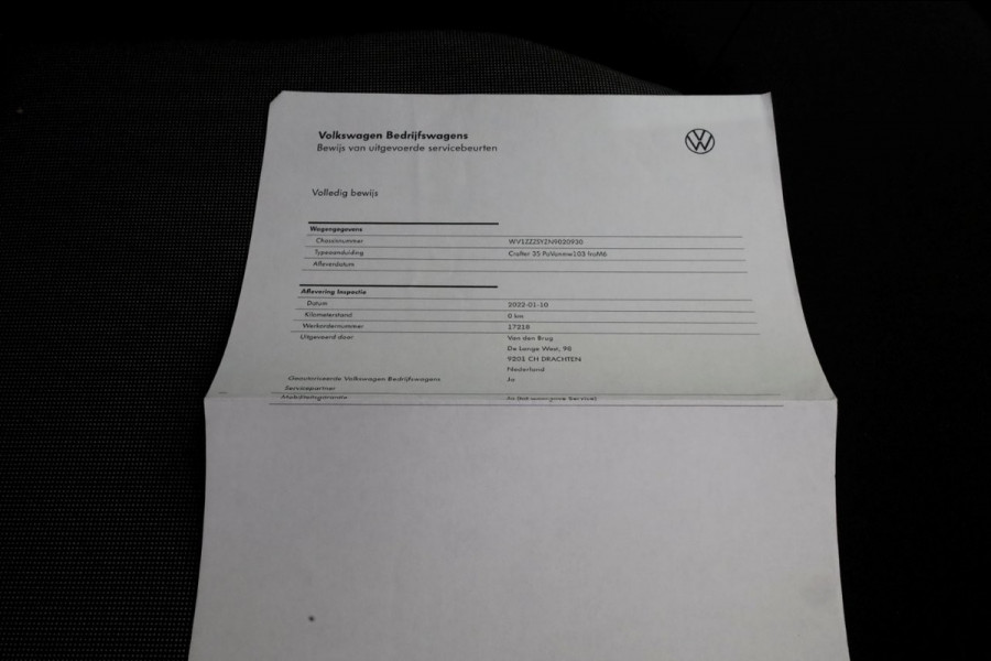 Volkswagen Crafter 35 2.0 TDI 140pk L3H3 (L2H2) Highline Servicewagen Inrichting/230V/Standkachel 02-2022