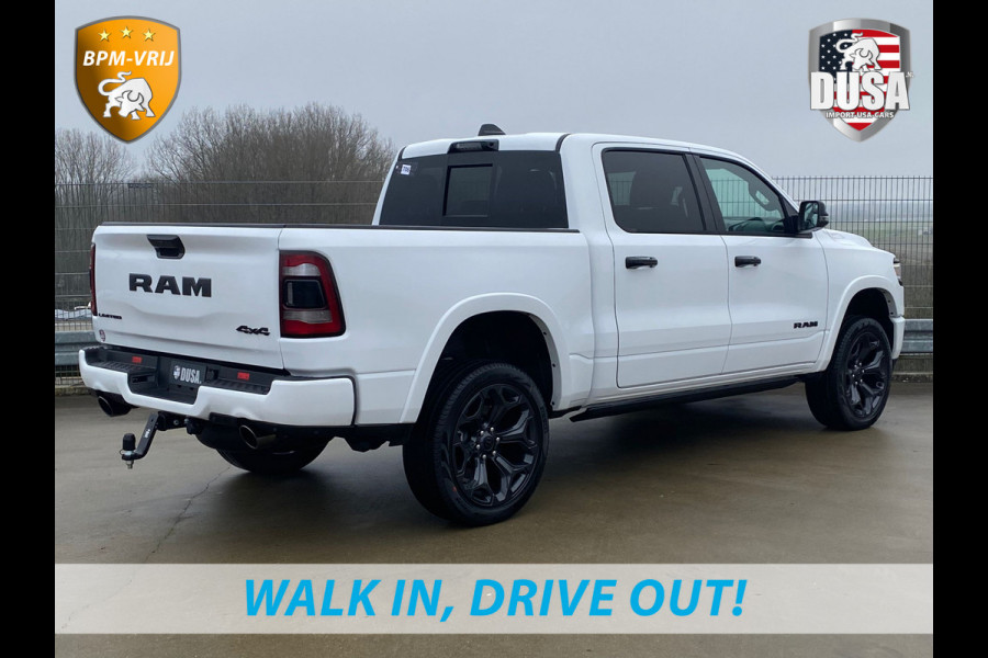 Dodge Ram 1500 | Limited | 5.7L HEMI | 4X4 Night Edition | Panoramadak  | Luchtvering | BPM VRIJ Getoonde accessoires zijn verkrijgbaar tegen meerprijs
