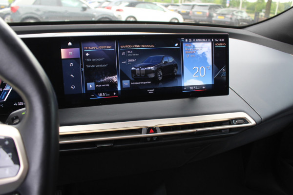 BMW iX xDrive40 High Exe. M Sport 77 kWh / SoH 97,1% / 360Camera / Head-up / Keyless / Softclose / 20'' / ACC / Laser LED / Navigatie / Stoelverwarming+Stuurverwarming / Stoelventilaite