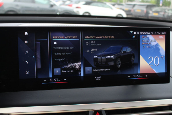 BMW iX xDrive40 High Exe. M Sport 77 kWh / SoH 97,1% / 360Camera / Head-up / Keyless / Softclose / 20'' / ACC / Laser LED / Navigatie / Stoelverwarming+Stuurverwarming / Stoelventilaite