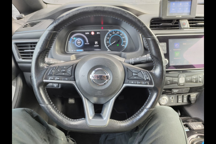 Nissan Leaf e+ N-Connecta 62kWh Adap.Cruise Warmtepomp Leder+Verwarmd 360°Camera Ecc Stuurverwarming Navi Apple Carplay/Android Auto Lmv Privacy Glas Isofix DAB Bluetooth Led Dodehoekdetectie 1e Eigenaar Origineel Nederlandse Auto