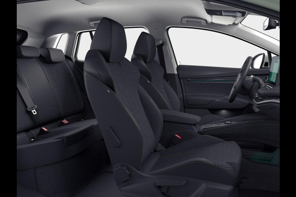 Škoda Elroq 60 Tour Edition | Timiano Green | 19'' Antraciet Regulus Velgen| Android Infotainment + Navigatie | Verwarmbaar Stuurwiel + Voorstoelen | Parkeersens V+A + Achteruitrijcamera | Adaptieve Cruise Control | Blind Spot Assist