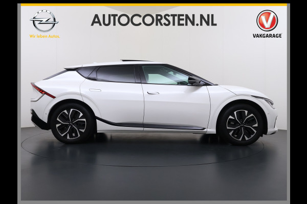 Kia Ev6 GT-Line 77.4kWh Warmtepomp Trekhaak Panoramadak Head-Up Display Meridian®-Audio Stoelkoeling+Verwarming Elek.Stoelen+Memory 360° Apple Carplay Android Auto Privacy Glas Lmv Led DAB Isofix Draadloze lader Dealeronderhouden Origineel Nederlandse Auto 1e Eigenaar