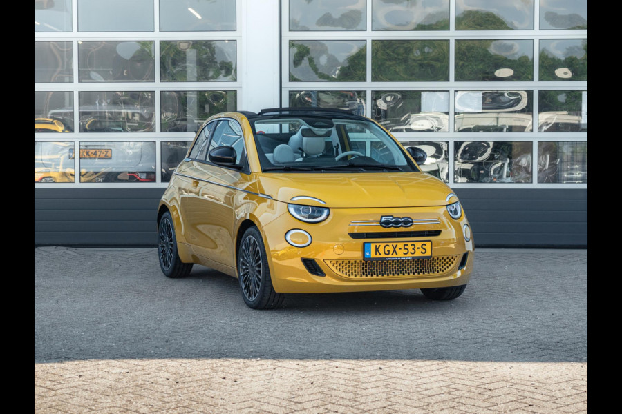 Fiat 500C Hybrid La Prima Cabrio | Clima | LED | PDC | JBL Premium Audio | 17" | Camera | Canneloni Ivory/Piombo interieur