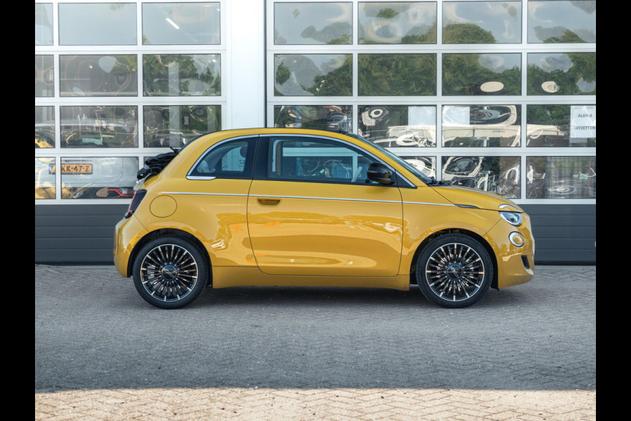 Fiat 500C Hybrid La Prima Cabrio | Clima | LED | PDC | JBL Premium Audio | 17" | Camera | Canneloni Ivory/Piombo interieur