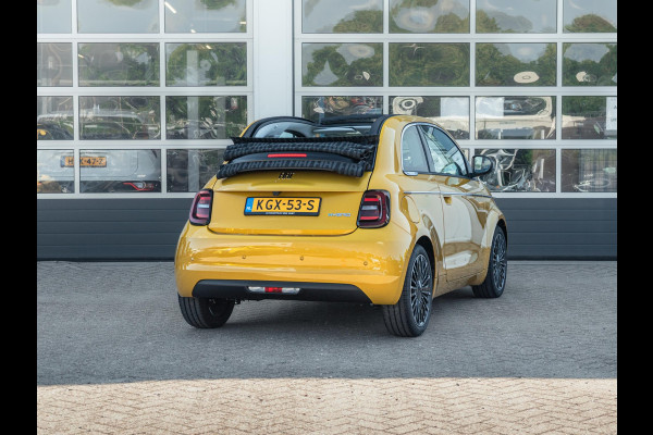 Fiat 500C Hybrid La Prima Cabrio | Clima | LED | PDC | JBL Premium Audio | 17" | Camera | Canneloni Ivory/Piombo interieur