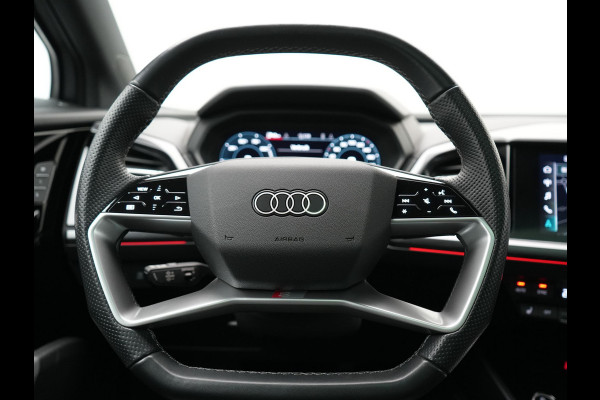 Audi Q4 e-tron 50 Quattro Edition One 2x S Line 77 kWh 300pk Dealer O.H. | Panodak | Head Up | Adaptive Cruise | Matrix LED | Camera | Lederen Sportstoelen Memory & Verwarmd | Keyless | Apple Carplay | Blis | DAB | 21"L.M |