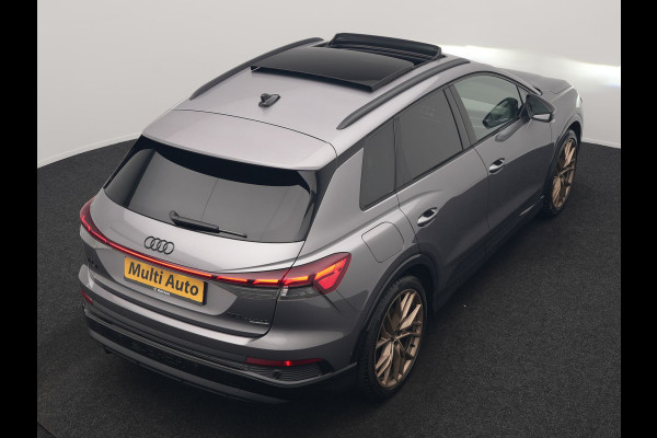 Audi Q4 e-tron 50 Quattro Edition One 2x S Line 77 kWh 300pk Dealer O.H. | Panodak | Head Up | Adaptive Cruise | Matrix LED | Camera | Lederen Sportstoelen Memory & Verwarmd | Keyless | Apple Carplay | Blis | DAB | 21"L.M |