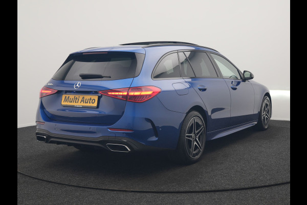 Mercedes-Benz C-Klasse Estate 300 e 4MATIC AMG Line PHEV 313pk Dealer O.H. | Trekhaak Af Fabriek | Panodak | 360 Camera | Head Up | Adaptive Cruise | Digital Light | Alcantara Sportstoelen Memory & Verwarmd | Sfeerverlichting | Apple Carplay | Blis | DAB | Plug In Hybrid |