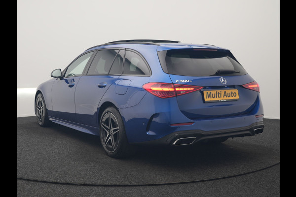 Mercedes-Benz C-Klasse Estate 300 e 4MATIC AMG Line PHEV 313pk Dealer O.H. | Trekhaak Af Fabriek | Panodak | 360 Camera | Head Up | Adaptive Cruise | Digital Light | Alcantara Sportstoelen Memory & Verwarmd | Sfeerverlichting | Apple Carplay | Blis | DAB | Plug In Hybrid |