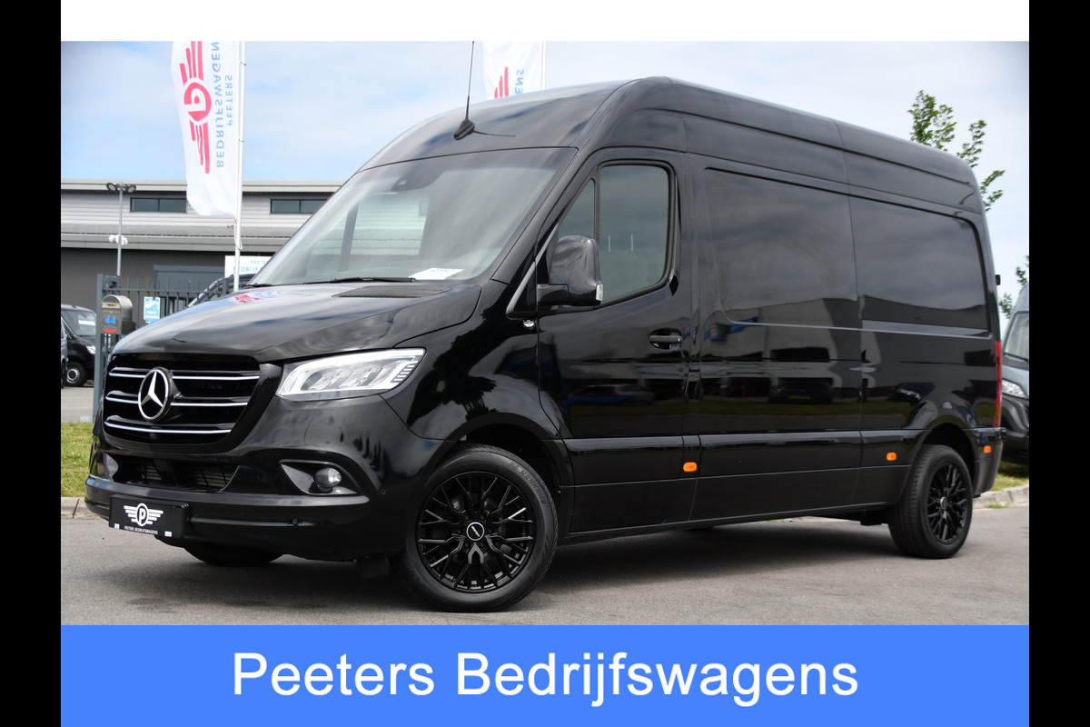 Mercedes-Benz Sprinter 314 2.2 CDI L2H2 Black Edition Full Options! Adaptieve Cruise, Camera, LED, Memory, Standkachel, Stoelverwarming, Trekhaak, Voorruit verwarming, Carplay, 10,5'' Mbux, Uniek!