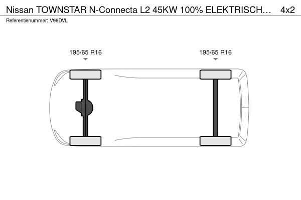 Nissan Townstar N-Connecta L2 45KW 100% ELEKTRISCH AIRCO CRUISE APPLE CARPLAY