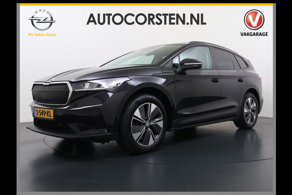 Škoda ENYAQ iV 60 SOH 92% Warmtepomp Panoramadak Adap.Cruise 3-Zone Stoelverwarming Keyless advanced Ecc Pdc Android Auto Apple Carplay Privacy Glas Lmv Led Isofix Lane Assist Verkeersbord herkenning 1e Eigenaar Dealeronderhouden Origineel Nederlandse Auto