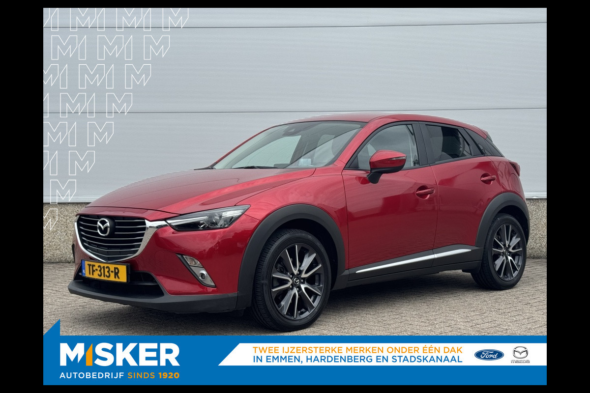 Mazda CX-3 2.0 120pk automaat, SkyLGT, trekhaak, cruise, head-up, climate