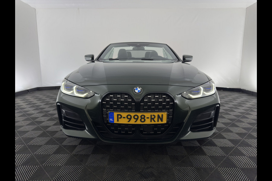 BMW 4 Serie Cabrio M440i xDrive High Executive (INCL-BTW) *HEAD-UP | LEATHER | LASER-LED | MEMORY-PACK | DIGI-COCKPIT | KEYLESS | HIFI-SOUND | SHIFTPADDLES | CAMERA | DAB | NAVI-FULLMAP | AMBIENT-LIGHT | TOWBAR | 19''ALU*