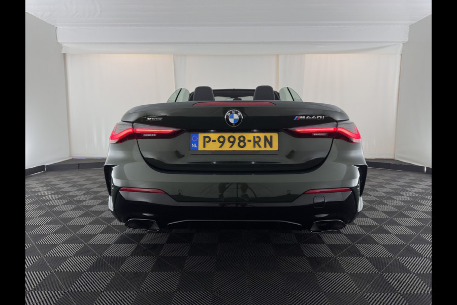 BMW 4 Serie Cabrio M440i xDrive High Executive (INCL-BTW) *HEAD-UP | LEATHER | LASER-LED | MEMORY-PACK | DIGI-COCKPIT | KEYLESS | HIFI-SOUND | SHIFTPADDLES | CAMERA | DAB | NAVI-FULLMAP | AMBIENT-LIGHT | TOWBAR | 19''ALU*