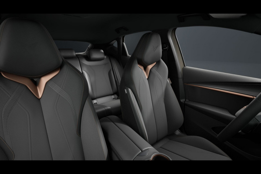 CUPRA Tavascan 77 kWh | Nieuw! | Winter-Pack | Warmtepomp | Verlengde Fabrieksgarantie | 7x Op Voorraad | Adaptive Cruise Control | 3-Zone Clima | Verwarmde Voorruit | Keyless-Entry | Sfeerverlichting | Stoelverwarming | Carplay | Stuurverwarming | Getint Glas | 19 inch | Lane-Assist | Camera | Draadloos Laden |