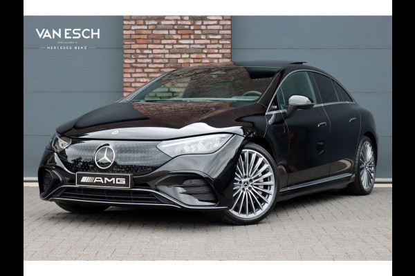 Mercedes-Benz EQE 300 Business Solution AMG 90 kWh | Luchtvering | Distronic | Memory | Panoramadak | Warmtepomp | Camera | Keyless Go | Dodehoekassistent |