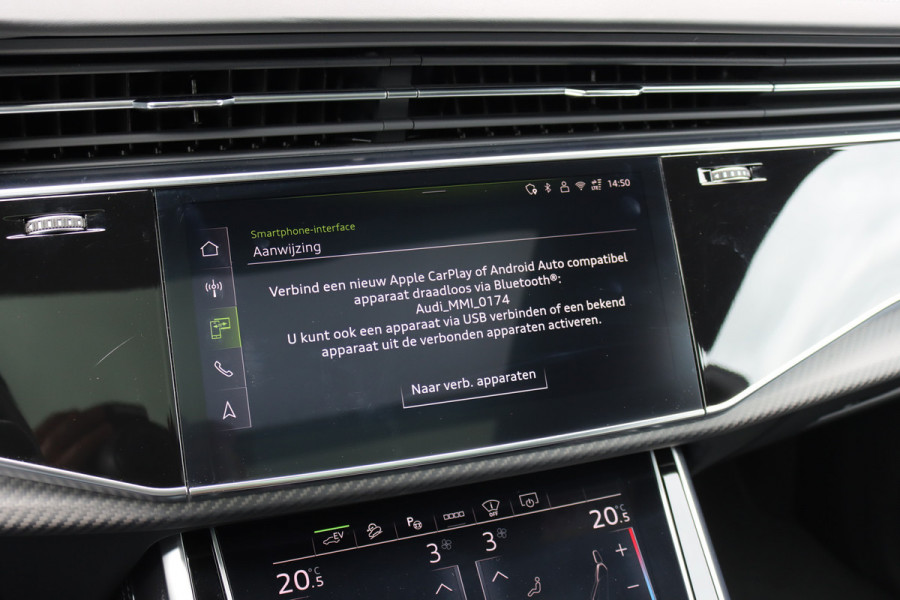 Audi Q8 55 TFSI e Quattro Pro Line S | Luchtvering | Achterasbesturing | ACC | Bang&Olufsen | Trekhaak | Matrix-LED | Soft-Close | Verwarmd Stuurwiel | Panoramadak | Keyless Entry |