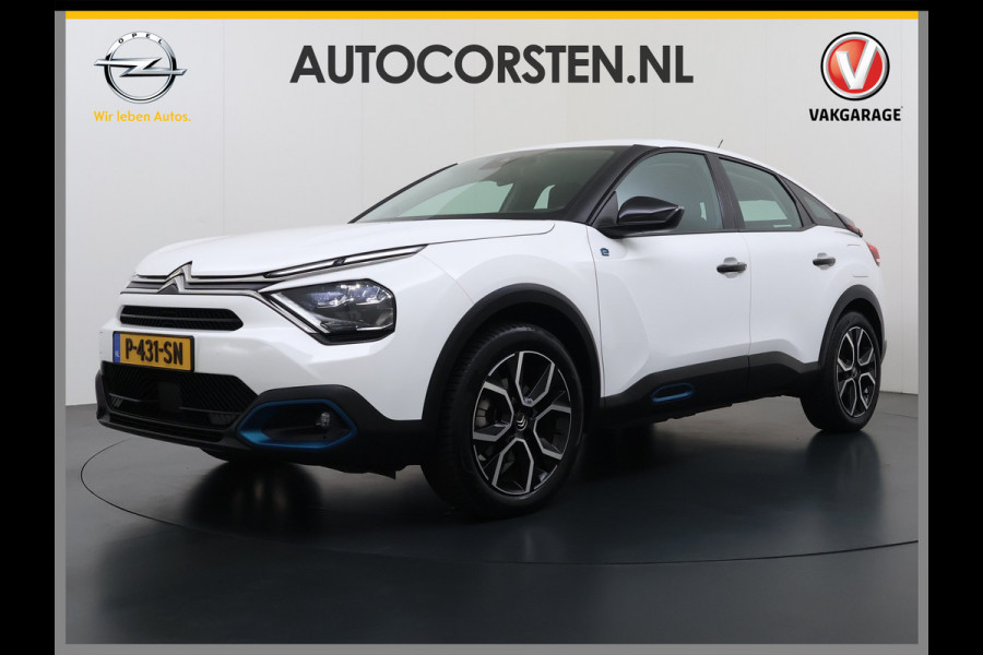 Citroën Ë-C4 Feel 50kWh 360°Camera 3D-Navi Ecc Apple Carplay Android Auto Cruise Control Regen-Lichtsensor Pdc Led Lmv SOH 89% Lane Assist Isofix Connected Apps Bluetooth DAB 1e Eigenaar Dealeronderhouden Origineel Nederlandse Auto