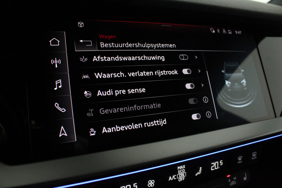 Audi A3 Sportback 40 TFSI e S line edition > Sfeerverlichting/18inch/Trekhaak/Plug in hybrid/Mythos Black