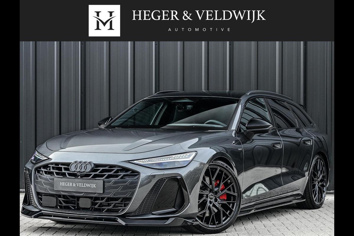 Audi A6 Avant 2.0 e-hybrid quattro S edition Competition | Panoramadak | B&O | Stoelventilatie en Massage | 360 Camera | Luchtvering | Ambiance Interieur | Achterasbesturing | Carbon Inleg | Head-Up | S-Seats | Passagiers Display |