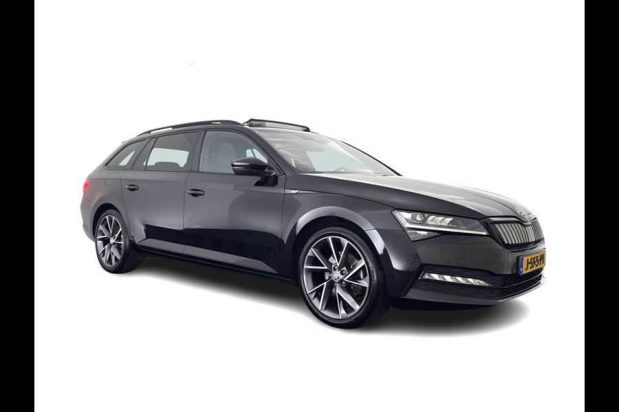 Škoda Superb Combi 1.4 TSI iV Sportline Business (Plug-in) (INCL.BTW) Aut. *PANO | LEATHER-MICROFIBRE | FULL-LED | DIGI-COCKPIT | HEATED-SPORTSEATS | KEYLESS | DAB+ | NAVI-FULLMAP | PRIVACYGLASS | SHIFT-PADDLES | AMBIENT-LIGHT | ECC | PDC | CRUSIE |