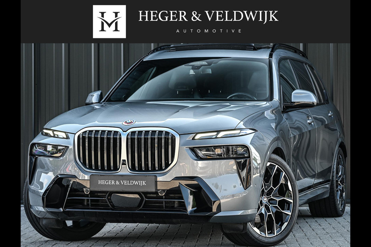 BMW X7 xDrive40i High Executive 7P | Panoramadak | Alcantara Hemel | Harman/Kardon | Iconic Glow | Stoelventilatie + Massage | Actice Cruise | Ambiance Interieur | HUD | Luchtvering |