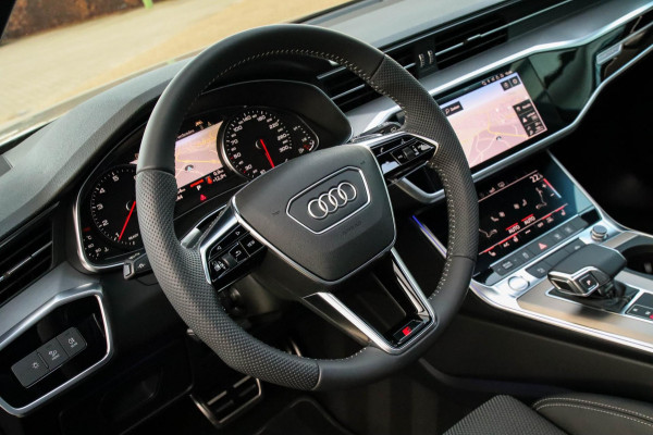 Audi A6 Avant 45 2.0TFSI Quattro S line Edition 245pk Automaat! 1e|Audi Exclusive Nardo|Panoramadak|Leder|LED Matrix|Black|21inch