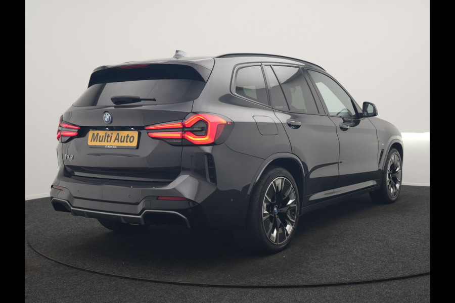 BMW iX3 M Sport High Executive 80 kWh 286pk Dealer O.H | Trekhaak Af Fabriek | Panodak | Laser LED | Head Up | Adaptive Cruise | 360 Camera | Lederen Sportstoelen Memory & Verwarmd | Harman / Kardon | Pilot Assist | Keyless | Blis | Apple Carplay | Navigatie | Virtual | DAB |