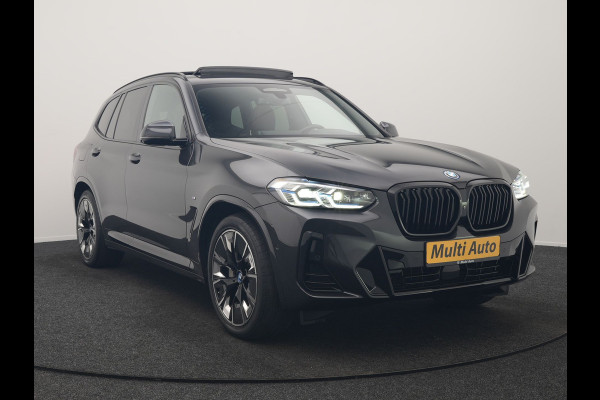 BMW iX3 M Sport High Executive 80 kWh 286pk Dealer O.H | Trekhaak Af Fabriek | Panodak | Laser LED | Head Up | Adaptive Cruise | 360 Camera | Lederen Sportstoelen Memory & Verwarmd | Harman / Kardon | Pilot Assist | Keyless | Blis | Apple Carplay | Navigatie | Virtual | DAB |