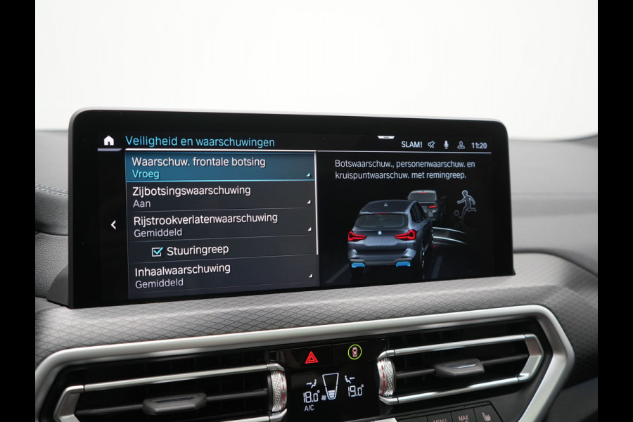 BMW iX3 M Sport High Executive 80 kWh 286pk Dealer O.H | Trekhaak Af Fabriek | Panodak | Laser LED | Head Up | Adaptive Cruise | 360 Camera | Lederen Sportstoelen Memory & Verwarmd | Harman / Kardon | Pilot Assist | Keyless | Blis | Apple Carplay | Navigatie | Virtual | DAB |