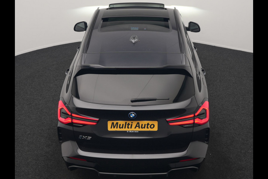 BMW iX3 M Sport High Executive 80 kWh 286pk Dealer O.H | Trekhaak Af Fabriek | Panodak | Laser LED | Head Up | Adaptive Cruise | 360 Camera | Lederen Sportstoelen Memory & Verwarmd | Harman / Kardon | Pilot Assist | Keyless | Blis | Apple Carplay | Navigatie | Virtual | DAB |