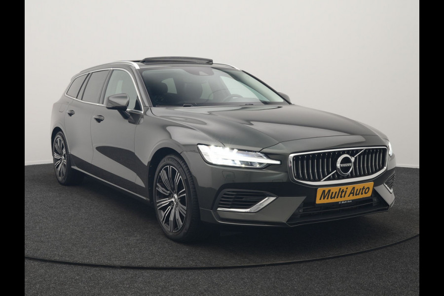 Volvo V60 T6 Recharge AWD Inscription PHEV 340pk | Panodak | Adaptive Cruise | Elektrische achterklep | Camera | Stoelen & Stuur Verwarmd | Keyless | Blis | Apple Carplay | Navigatie | DAB | Virtual | 18"L.M | Plug In Hybrid |