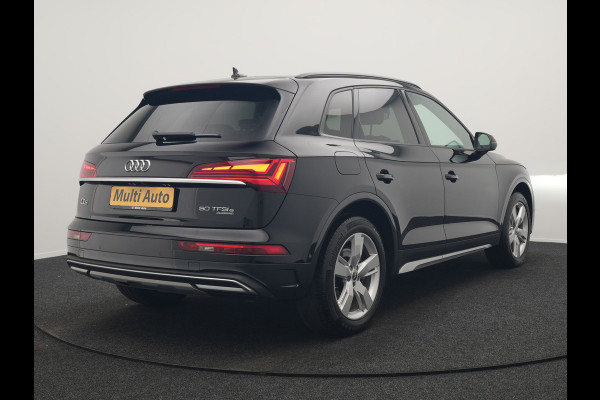 Audi Q5 50 TFSI e S Line FACELIFT PHEV 300pk Dealer O.H. | Luchtvering | Adaptive Cruise | Matrix Led | 360 Camera | Sportstoelen Verwarmd | Sfeerverlichting | Blis | Park Assist | Navigatie | DAB | Standkachel | Plug In Hybrid |
