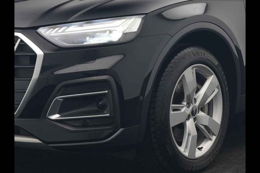 Audi Q5 50 TFSI e S Line FACELIFT PHEV 300pk Dealer O.H. | Luchtvering | Adaptive Cruise | Matrix Led | 360 Camera | Sportstoelen Verwarmd | Sfeerverlichting | Blis | Park Assist | Navigatie | DAB | Standkachel | Plug In Hybrid |