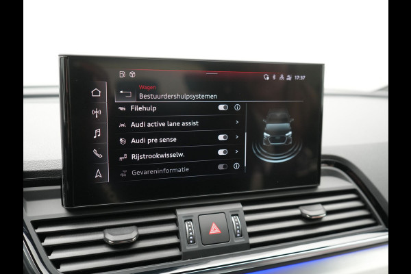 Audi Q5 50 TFSI e S Line FACELIFT PHEV 300pk Dealer O.H. | Luchtvering | Adaptive Cruise | Matrix Led | 360 Camera | Sportstoelen Verwarmd | Sfeerverlichting | Blis | Park Assist | Navigatie | DAB | Standkachel | Plug In Hybrid |