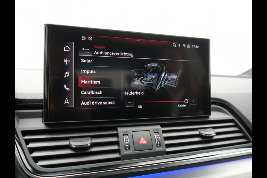Audi Q5 50 TFSI e S Line FACELIFT PHEV 300pk Dealer O.H. | Luchtvering | Adaptive Cruise | Matrix Led | 360 Camera | Sportstoelen Verwarmd | Sfeerverlichting | Blis | Park Assist | Navigatie | DAB | Standkachel | Plug In Hybrid |