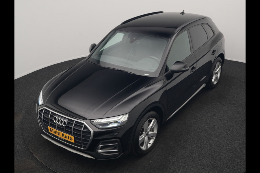 Audi Q5 50 TFSI e S Line FACELIFT PHEV 300pk Dealer O.H. | Luchtvering | Adaptive Cruise | Matrix Led | 360 Camera | Sportstoelen Verwarmd | Sfeerverlichting | Blis | Park Assist | Navigatie | DAB | Standkachel | Plug In Hybrid |