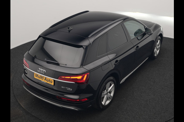 Audi Q5 50 TFSI e S Line FACELIFT PHEV 300pk Dealer O.H. | Luchtvering | Adaptive Cruise | Matrix Led | 360 Camera | Sportstoelen Verwarmd | Sfeerverlichting | Blis | Park Assist | Navigatie | DAB | Standkachel | Plug In Hybrid |