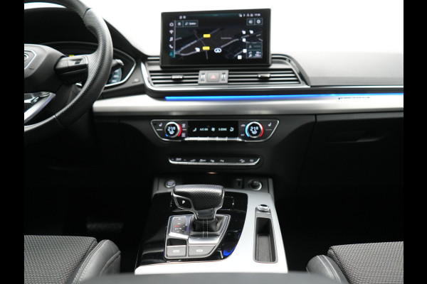 Audi Q5 50 TFSI e S Line FACELIFT PHEV 300pk Dealer O.H. | Luchtvering | Adaptive Cruise | Matrix Led | 360 Camera | Sportstoelen Verwarmd | Sfeerverlichting | Blis | Park Assist | Navigatie | DAB | Standkachel | Plug In Hybrid |