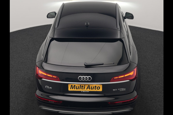 Audi Q5 50 TFSI e S Line FACELIFT PHEV 300pk Dealer O.H. | Luchtvering | Adaptive Cruise | Matrix Led | 360 Camera | Sportstoelen Verwarmd | Sfeerverlichting | Blis | Park Assist | Navigatie | DAB | Standkachel | Plug In Hybrid |