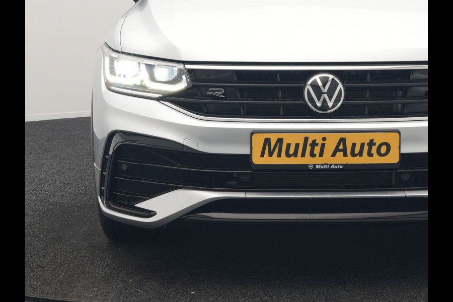 Volkswagen Tiguan 1.4 TSI eHybrid R-Line PHEV 245pk Dealer O.H | Trekhaak Af Fabriek | Adaptive Cruise | IQ Light | Adaptive Onderstel | Camera | Alcantara Sportstoelen & Stuur Verwarmd | Blis | Keyless | Sfeerverlichting | Virtual | Navigatie | DAB | 20"L.M | Plug In Hybrid |