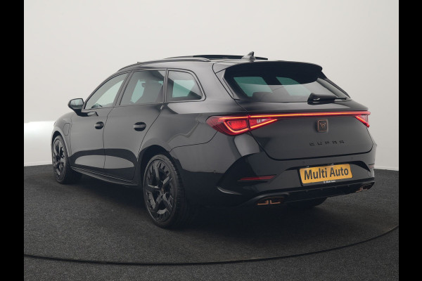 CUPRA Leon Sportstourer 1.4 e-Hybrid VZ Black Edition PHEV 245pk Dealer O.H. | Panodak | Adaptive Cruise | Camera | Lederen Sportstoelen Memory & Verwarmd | Sfeerverlichting | Stuur Verwarmd | Apple Carplay | Keyless | Blis | Navigatie | DAB | Plug In Hybrid |