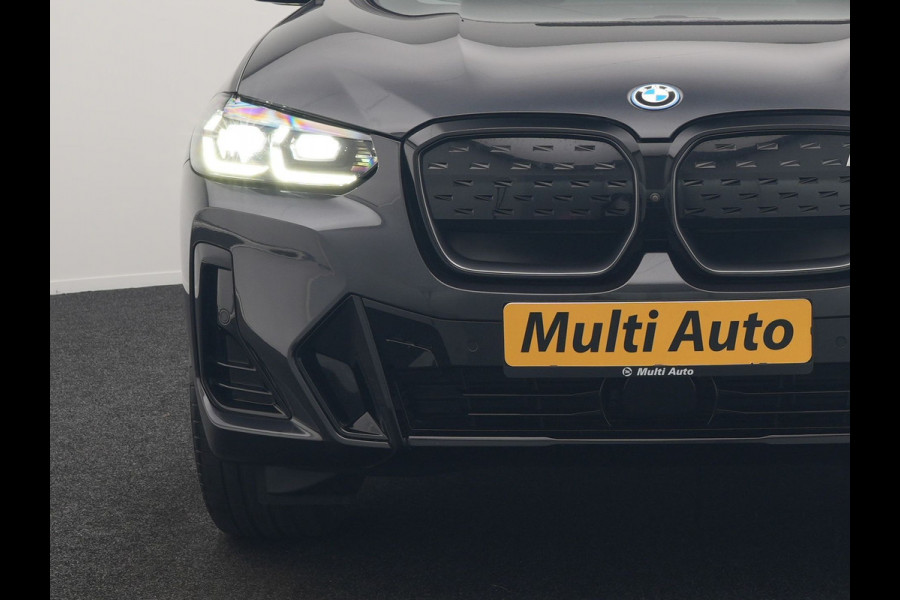 BMW iX3 M Sport High Executive 80 kWh 286pk SOH 95.2% Dealer O.H. | Panodak | Adaptive Cruise | Head Up | 360 Camera | Harman / Kardon | Lederen Sportstoelen Memory & Verwarmd | Keyless | Blis | Stuur Verwarmd | Sfeerverlichting | Apple Carplay | 20"L.M |