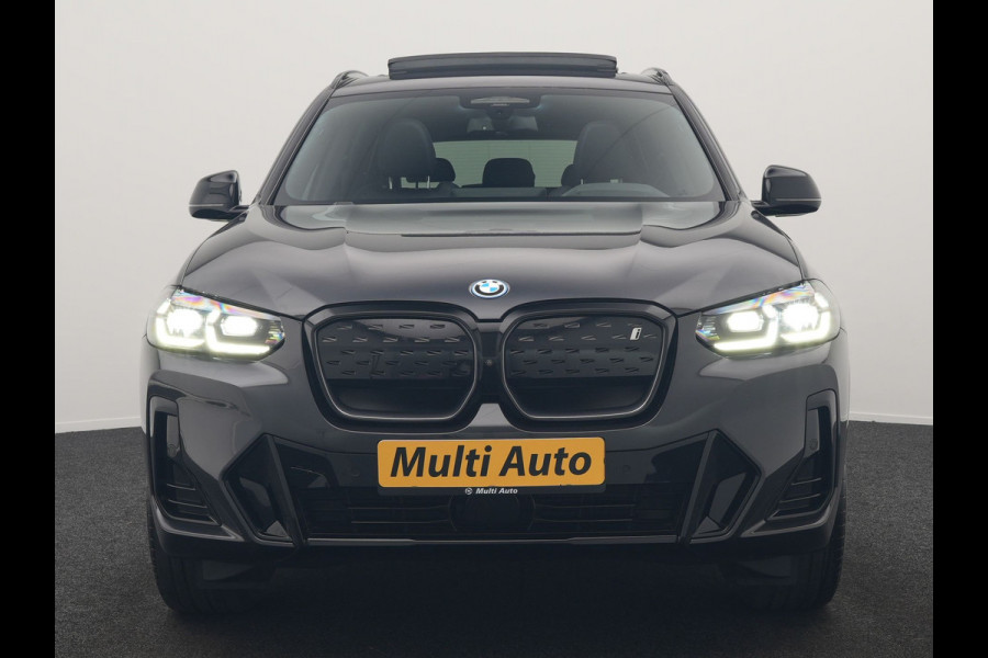 BMW iX3 M Sport High Executive 80 kWh 286pk SOH 95.2% Dealer O.H. | Panodak | Adaptive Cruise | Head Up | 360 Camera | Harman / Kardon | Lederen Sportstoelen Memory & Verwarmd | Keyless | Blis | Stuur Verwarmd | Sfeerverlichting | Apple Carplay | 20"L.M |