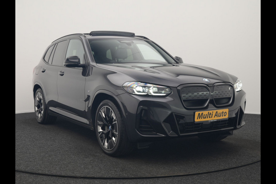BMW iX3 M Sport High Executive 80 kWh 286pk SOH 95.2% Dealer O.H. | Panodak | Adaptive Cruise | Head Up | 360 Camera | Harman / Kardon | Lederen Sportstoelen Memory & Verwarmd | Keyless | Blis | Stuur Verwarmd | Sfeerverlichting | Apple Carplay | 20"L.M |